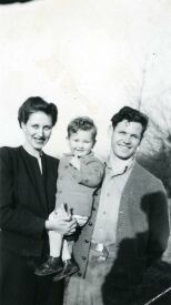 mother dwarf, me, pappy 1947