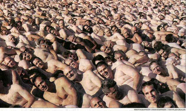 spencer tunick cleveland nude shoot 6.26.2004