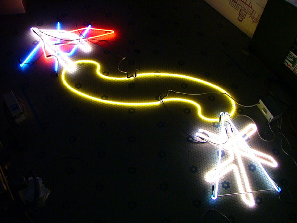 chiplis recent neon sculpture