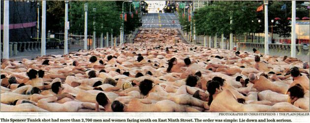 spencer tunick cleveland nude shoot 6.26.2004
